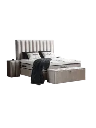 Premium Boxspringbett „Daytona“ inkl. Matratze & Topper Beige  160 x 200 cm ABC Bedding