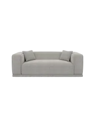 3-Sitzer Design Sofa „Dune“ mit Strukturstoff-Bezug Strukturstoff Hellgrau BLOOMINGLOFT Collection
