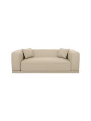 3-Sitzer Design Echtleder Sofa „Dune“ Echtleder Beige BLOOMINGLOFT Collection