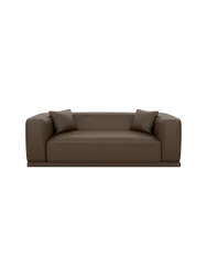 3-Sitzer Design Echtleder Sofa „Dune“ Echtleder Dark Brown BLOOMINGLOFT Collection