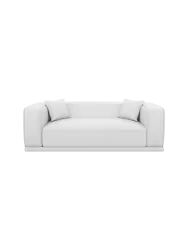 3-Sitzer Design Echtleder Sofa „Dune“ Echtleder White BLOOMINGLOFT Collection