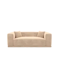 3-Sitzer Design Sofa „Dune“ mit Samtbezug Samtbezug Beige BLOOMINGLOFT Collection