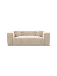 3-Sitzer Design Sofa „Dune“ mit Samtbezug Samtbezug Cream BLOOMINGLOFT Collection