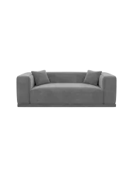 3-Sitzer Design Sofa „Dune“ mit Samtbezug Samtbezug Dunkelgrau BLOOMINGLOFT Collection