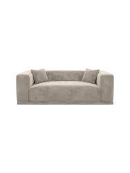 3-Sitzer Design Sofa „Dune“ mit Samtbezug Samtbezug Sand BLOOMINGLOFT Collection