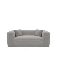 2-Sitzer Design Sofa „Dune“, Cordsamt Cordsamt Hellgrau BLOOMINGLOFT Collection