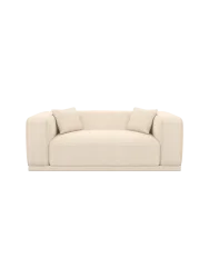 2-Sitzer Design Sofa „Dune“ mit Strukturstoff-Bezug Strukturstoff Cream BLOOMINGLOFT Collection