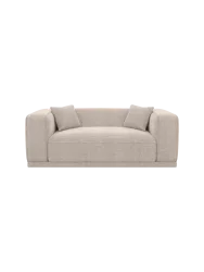 2-Sitzer Design Sofa „Dune“ mit Strukturstoff-Bezug Strukturstoff Beige BLOOMINGLOFT Collection