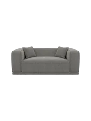 2-Sitzer Design Sofa „Dune“ mit Strukturstoff-Bezug Strukturstoff Grau BLOOMINGLOFT Collection