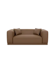 2-Sitzer Design Echtleder Sofa „Dune“ Echtleder Choco Brown BLOOMINGLOFT Collection