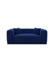 2-Sitzer Design Sofa „Dune“ mit Samtbezug Samtbezug Königsblau BLOOMINGLOFT Collection