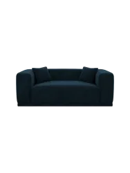 2-Sitzer Design Sofa „Dune“ mit Samtbezug Samtbezug Petrol dunkel BLOOMINGLOFT Collection