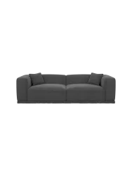 4-Sitzer Design Sofa „Dune“ mit Strukturstoff-Bezug Strukturstoff Anthrazit BLOOMINGLOFT Collection