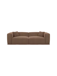 4-Sitzer Design Sofa „Dune“ mit Strukturstoff-Bezug Strukturstoff Braun BLOOMINGLOFT Collection