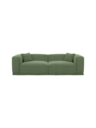 4-Sitzer Design Sofa „Dune“ mit Strukturstoff-Bezug Strukturstoff Grün BLOOMINGLOFT Collection