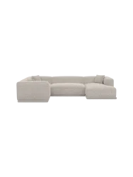 5-Sitzer Design Panorama-Sofa „Dune“ mit Bouclé-Bezug Bouclé Toffee BLOOMINGLOFT Collection
