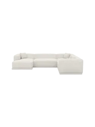 6-Sitzer Design Panorama-Sofa „Dune XXL“ mit Bouclé-Bezug Bouclé White BLOOMINGLOFT Collection
