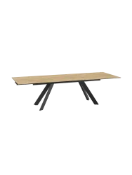 Ausziehbarer Designer Esstisch „Ontario“ mit Keramik-Tischplatte, verschiedene Grössen Akante Design