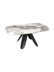 Ausziehbarer Designer Esstisch „Grande Ajaccio“ 115-190 x 190 cm Akante Design