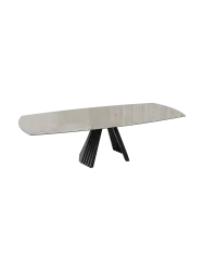 Ausziehbarer Designer Esstisch „Gotham“ aus Keramik, in verschiedenen Grössen Cremona 190-270 x 120 cm Akante Design