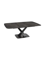 Ausziehbarer Designer Esstisch „Santiago“ aus Keramik, 160-210 x 135 cm Akante Design
