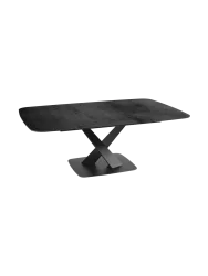 Ausziehbarer Designer Esstisch „Santiago“ aus Keramik, 160-210 x 135 cm Akante Design