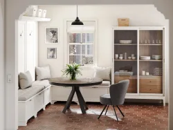 Ausziehbarer Designer Esstisch „Chanterelle“ 130-180 x 130 cm Akante Design