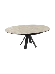 Ausziehbarer Designer Esstisch „Chanterelle“ 130-180 x 130 cm Akante Design