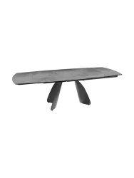 Ausziehbarer Designer Esstisch „Grande Modena“ aus Keramik, 160-240 x 100 cm Silver Akante Design