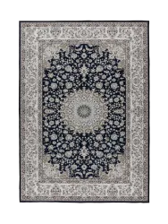 Waschbarer Design Teppich „Dunya 101“ - Navy LALEE