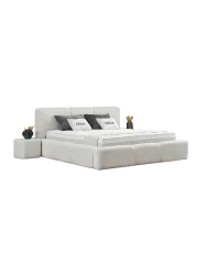 Premium Boxspringbett „Esila“ inkl. Matratze & Topper Beige hell  180 x 200 cm BEDS SUPPLY