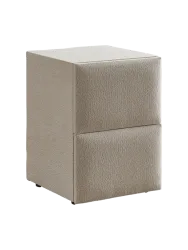 Premium Boxspringbett „Fancy“ inkl. Matratze & Topper Beige  140 x 200 cm SCANDIBEDDING