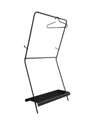 Spinder Design Garderobe Skadi Schwarz Stahl 166 cm - Garderobe