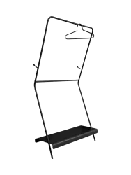 Spinder Design Garderobe Skadi Schwarz Stahl 166 cm - Garderobe