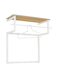 Garderobe Arya Weiss Holz 76 cm - Material: Eiche - Garderobe