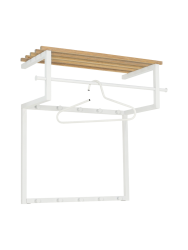 Garderobe Arya Weiss Holz 76 cm - Material: Eiche - Garderobe
