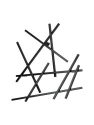 Spinder Design Garderobe Hesta Schwarz Stahl 79 cm - Garderobe