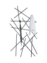 Spinder Design Garderobe Hesta Schwarz Stahl 184 cm - Garderobe