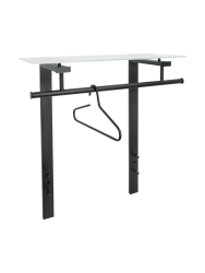 Spinder Design Garderobe Hesta Schwarz Stahl 90 cm - Material: Stahl/Glas - Garderobe