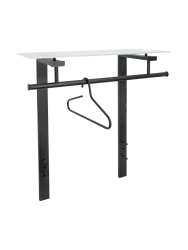 Spinder Design Garderobe Hesta Schwarz Stahl 90 cm - Material: Stahl/Glas - Garderobe