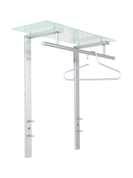 Spinder Design Garderobe Hesta Edelstahl Stahl 90 cm - Farbe: Nickel - Material: Stahl/Glas - Garderobe