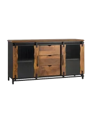Sideboard „Zanzibar II“ im industrial Stil mit Schiebetüren Giner & Colomer