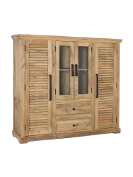 Massiver Vitrinenschrank / Highboard „Venecia“ 142 x 160 cm Giner & Colomer