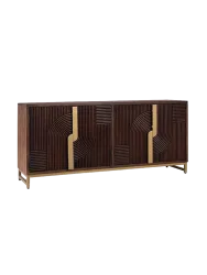 Massives Sideboard „Arco“ mit 3D-Effekt, 4-türig Giner & Colomer