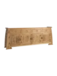 Handgeschnitztes Sideboard „Sumbawa“ aus massiven Teakholz Giner & Colomer