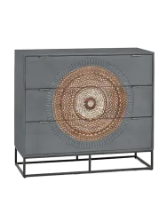 Massive Design Kommode „Wood Mandala“, 90 x 100 cm Giner & Colomer