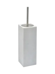 Design Toilettenbürstenhalter „Hammam“ aus Marmor, Weiss Aquanova