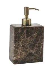 Grosser Design Seifenspender „Hammam“ aus Marmor, Brown Aquanova