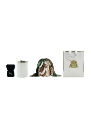 Luxuriöses Geschenkset „Herringbone White & Lilly Flower“, Brenndauer 100 Stunden Côte Noire