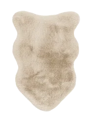 Kleiner Hochfloor Design Teppich „Heaven Shape“ 60x 90 cm - Beige LALEE